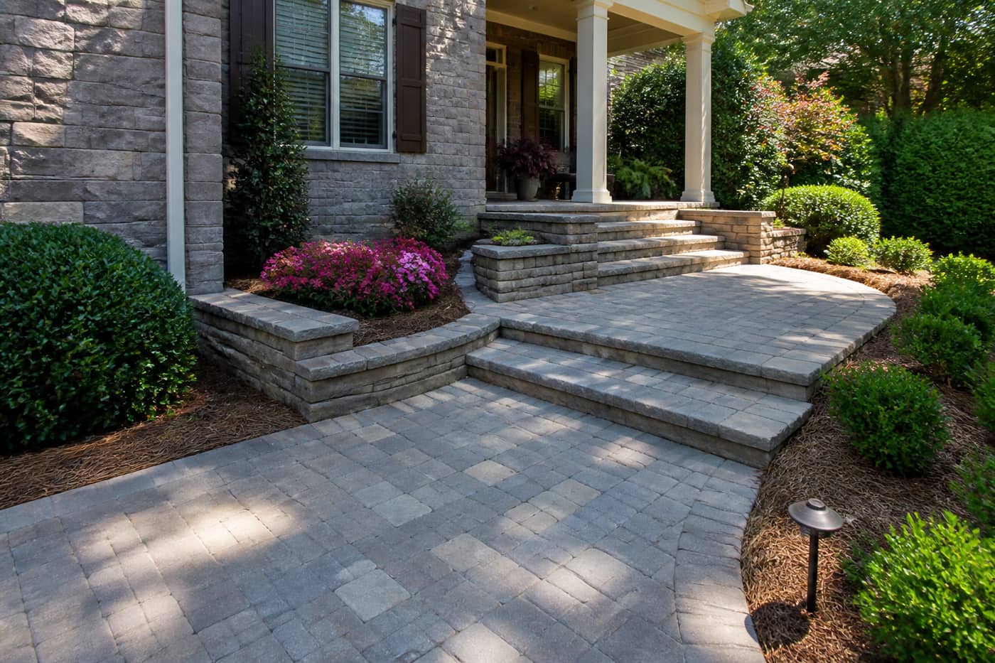 Paver patio in a Charlotte Metro neighborhood
