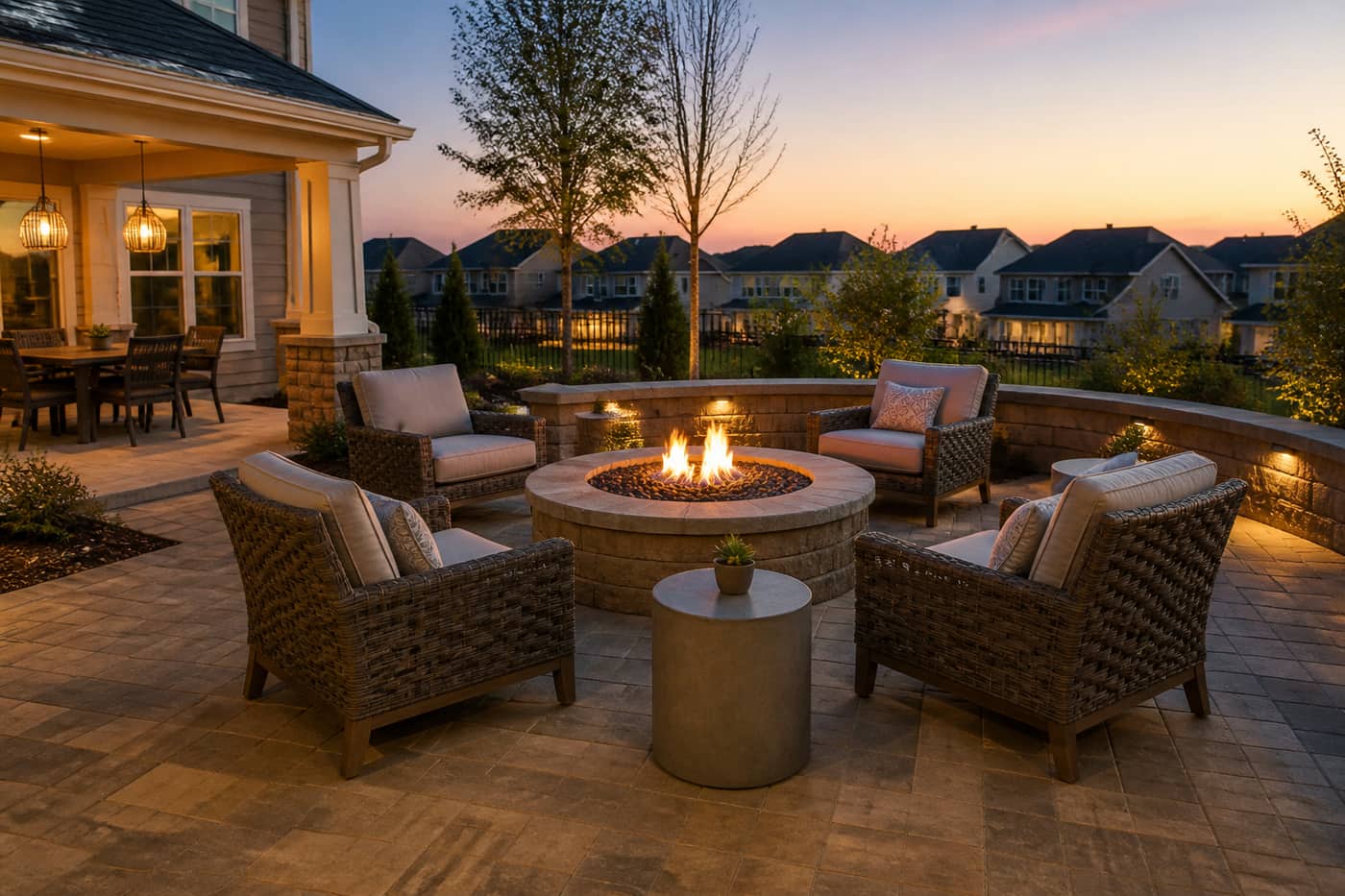 Paver patio hardscape installation in Charlotte Metro